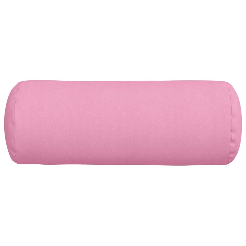Bolster Pillows 2 pcs Pink Ø 25 x 70 cm Fabric